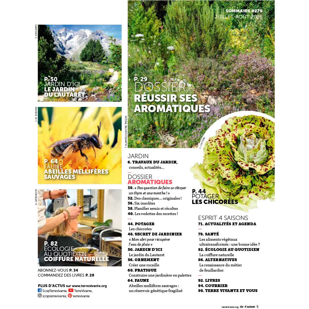 MAGAZINE 4 SAISONS - n°279 AROMATIQUES : VARIÉTÉS ORIGINALES