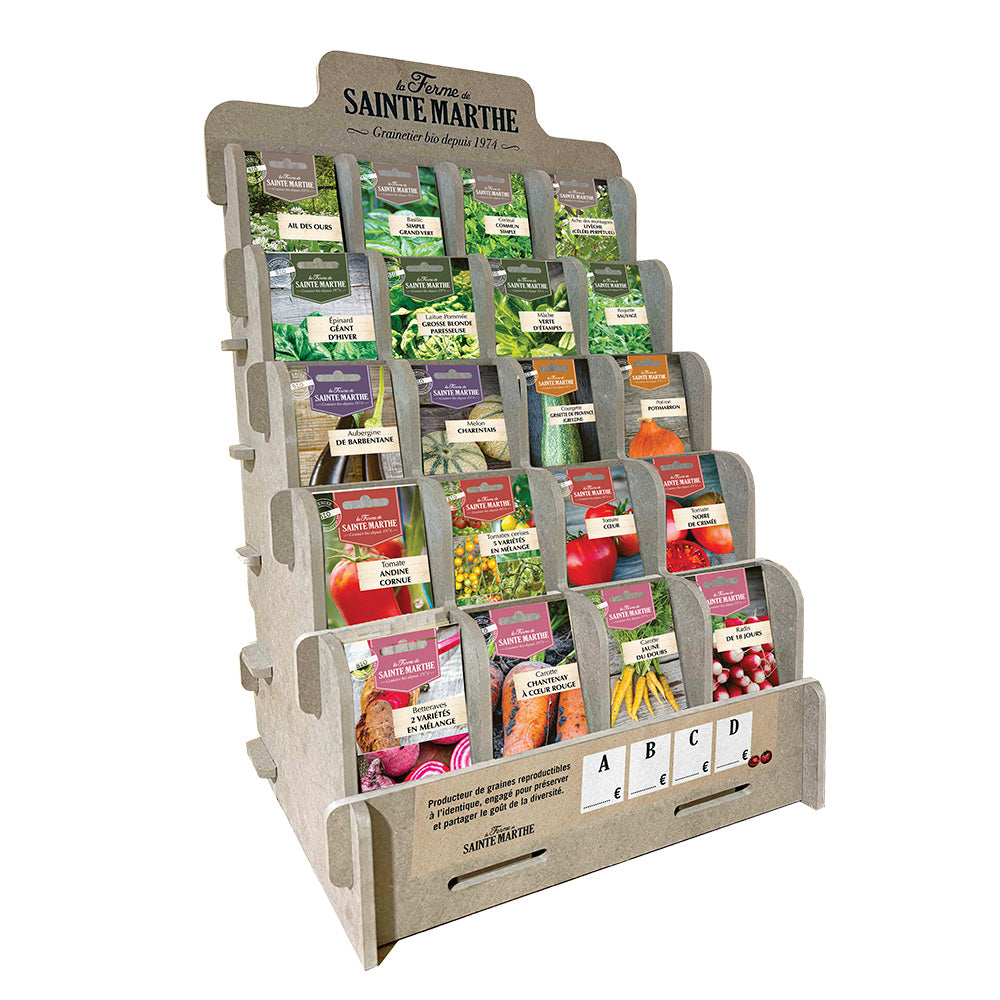 PLV ADHÉSIVE KAKEMONO 6x30CM PRÉSENTOIR DE COMPTOIR 20 CASES
