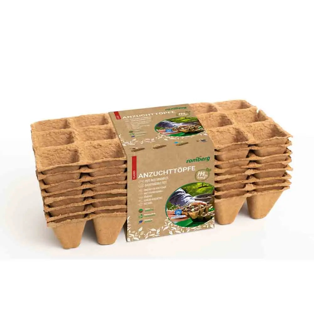 144 POTS BIODEGRADABLES CARRES 5 CM 
