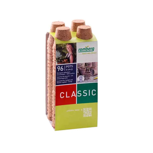 96 POTS BIODEGRADABLES RONDS 6CM 