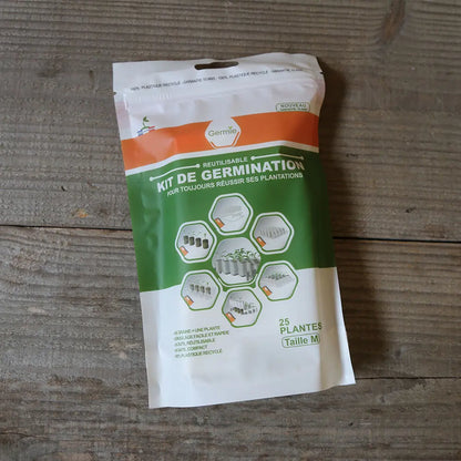 KIT DE GERMINATION 25 PLANTS GRAINES MOYENNES 