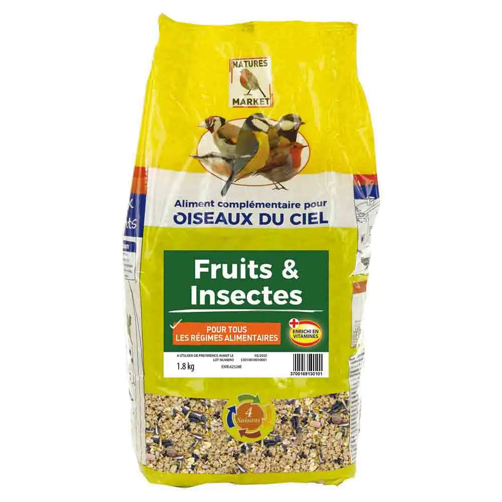MÉLANGE FRUITS ET INSECTES 1.8Kg 