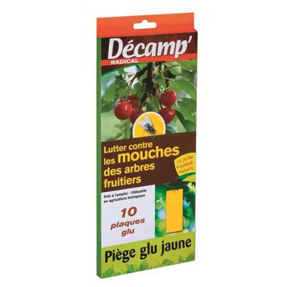 PIEGE CHROMATIQUE ENGLUE JAUNE : CONTRE LES MOUCHES DES ARBRES FRUITIERS (Mouches méditerrannéennes, mouches de la cerise etc.) 